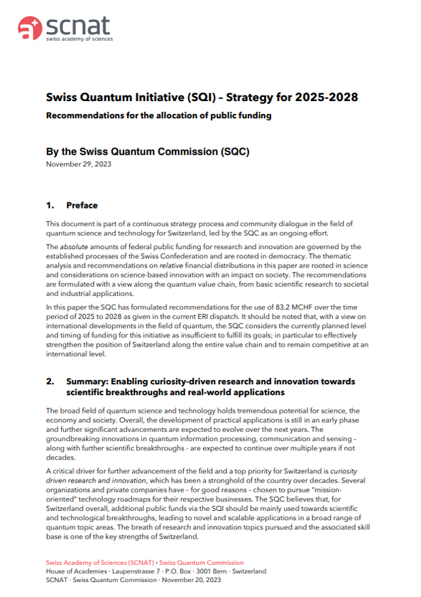 Swiss Quantum Initiative